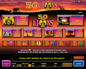50 casino slot game