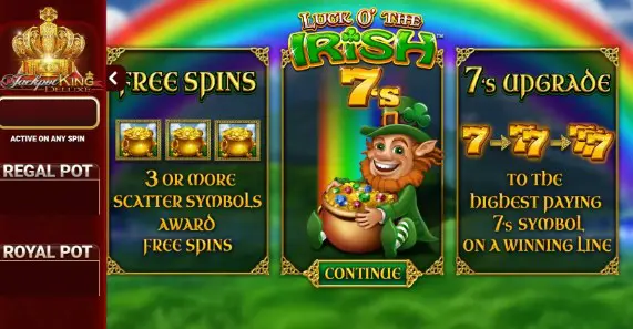 Luck O' The Irish Sevens Jackpot